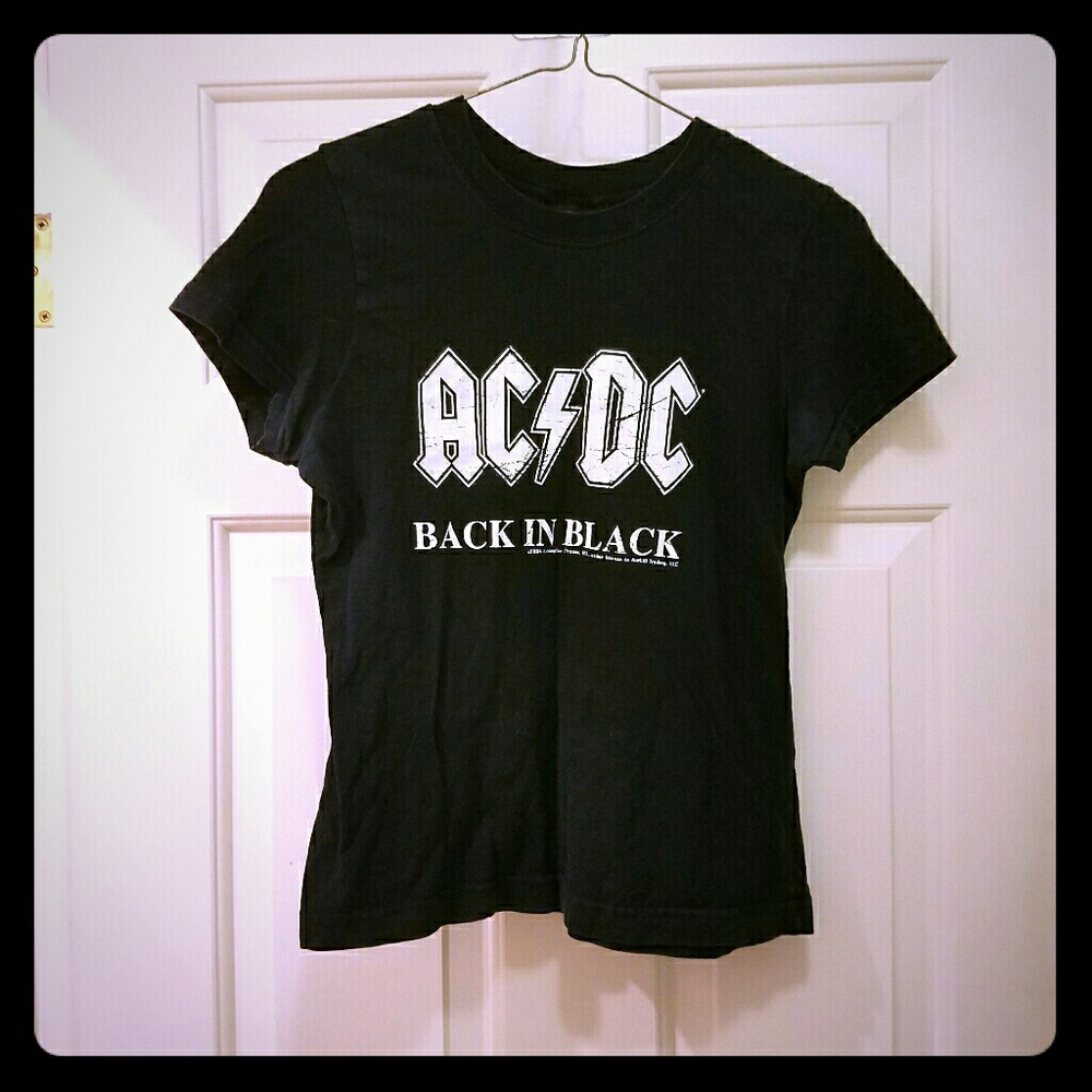 AC/DC Back In Black Short Sleeve Tee Shirt